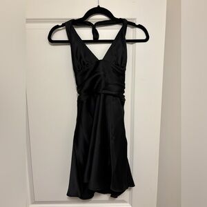 Zara satin halter dress
